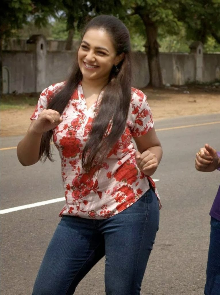 Nithya Menon In Jeans Top Boobs Pictures