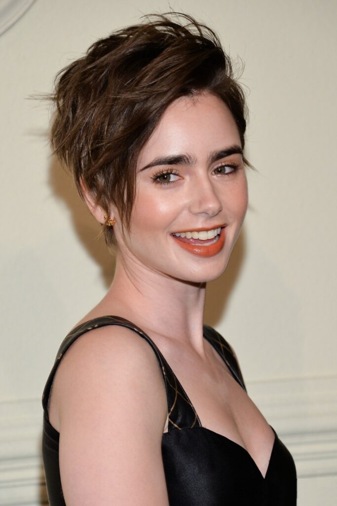 Lily Collins Braless Images