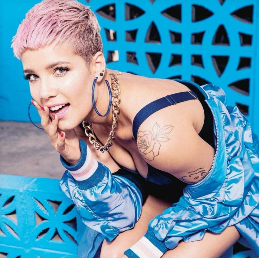 Halsey Braless Images